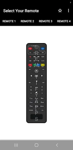 CCN Remote Control app Remote 2: Virtual remote with number pad and menu controls for set-top box management
