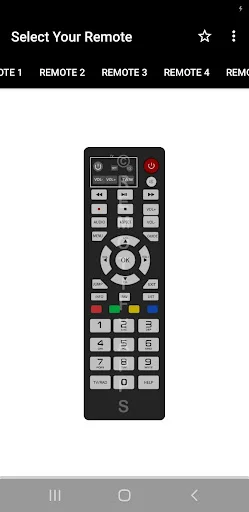 CCN Remote Control app Remote 3: Digital remote with circular navigation pad and buttons for STB control