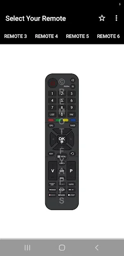 CCN Remote Control app Remote 6: Virtual remote with number keypad and control buttons for smartphone STB operation