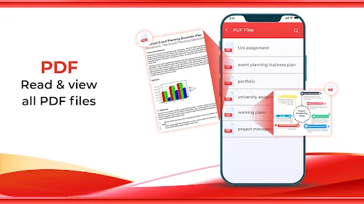 PDF reader feature for viewing and managing PDF files with search functionality in Document Manager