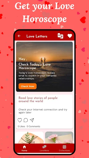 Get Your Love Horoscope feature on mobile app with romantic zodiac readings and daily love predictions for relationships