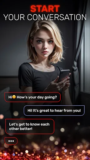 Mila chat app conversation interface with AI character offering multiple response options for personalized dating roleplay