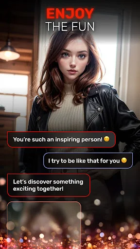 Mila AI roleplay game chat interface displaying engaging conversation with AI girlfriend companion character
